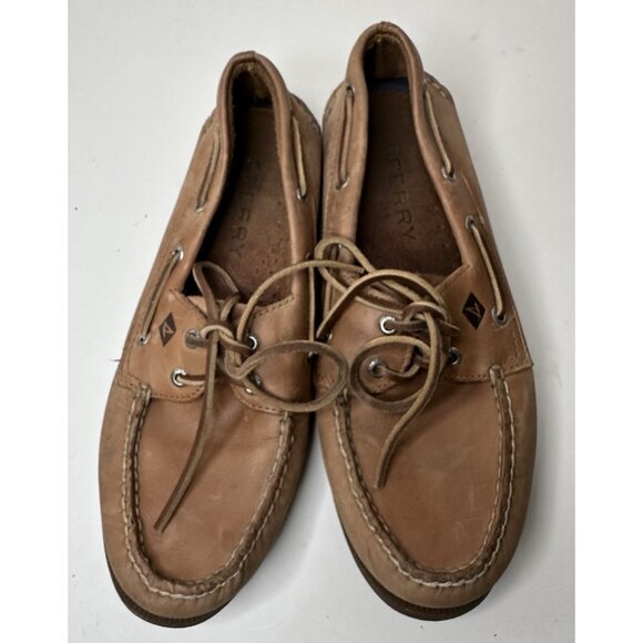 Sperry Men's Authentic Original 2-Eye Boat Shoes Leather Brown Tan 9 M - Picture 4 of 7
